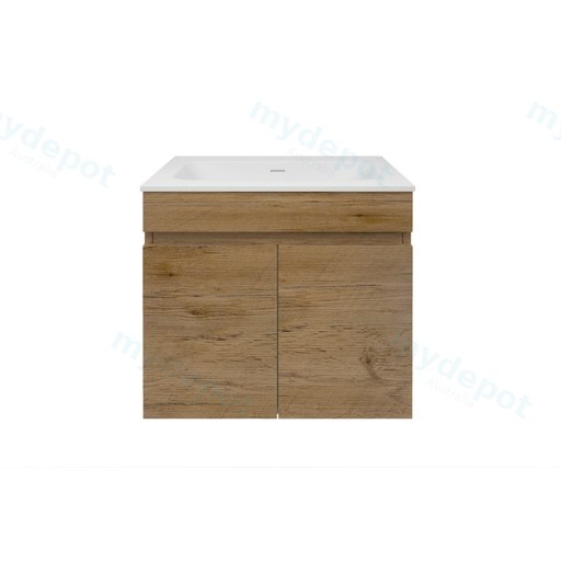 590X455X500mm Camden Mordern Wall Hung Cabinet Prime Oak,Soft Closing Finger Pull Doors