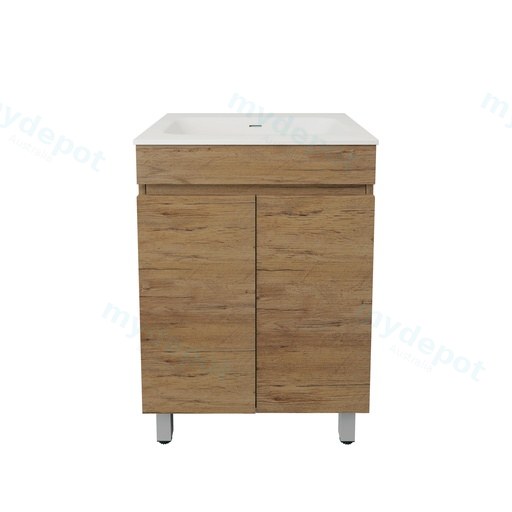 590X455X710mm Camden Modern Free Standing Cabinet Prime Oak,Soft Closing Finger Pull Doors