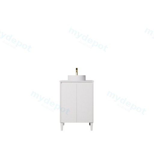 590x455x860mm Matte White Crete Modern Free Standing Vanity