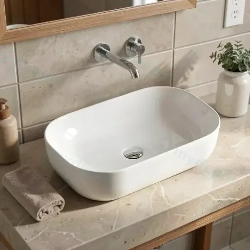600*400*145mm Above Counter Oval Basin