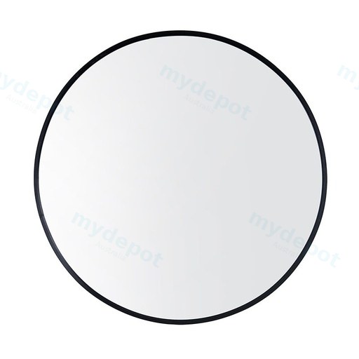 600*40mm Round Black Mirror