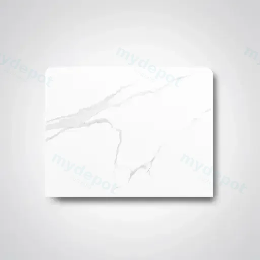 600x465x15mm White Marble Look Sintered Stone Top Benchtop