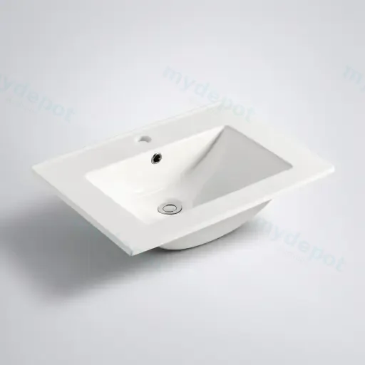 600Lx360Dx175HMM NANA Gloss White Thin Edge Ceramic Top