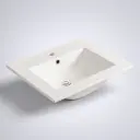 600Lx460Dx180HMM NANA Gloss White Thin Edge Ceramic Top