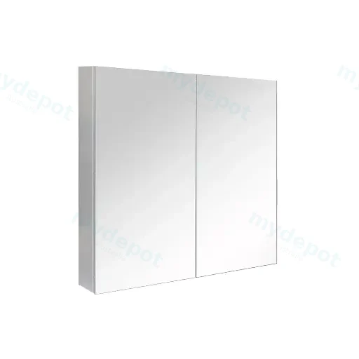 600mm Gloss White MDF 2 Doors Pencil Edge Shaving Cabinet