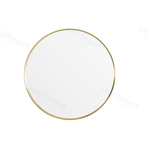 600X600X35mm Burshed Gold Orbis Frame Mirror