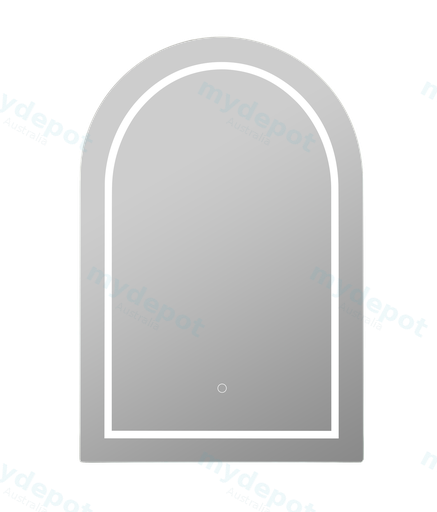600X900X155mm Matte White Allison Arch LED Shaving Cabinet