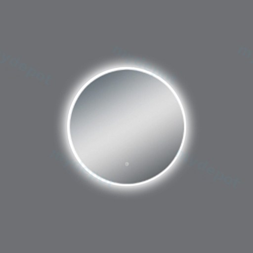 600mm Round 3 Color Lighting Acrylic LED Mirror Touch Sensor Switch Defogger Pad Wall Mounted