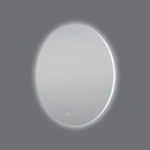 600mm Round 3 Color Lighting Backlit Acrylic LED Mirror Touch Sensor Switch Defogger Pad Wall Mounted
