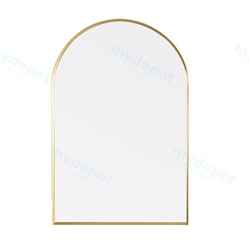 600X900X35mm Brushed Gold Arco Frame Mirror
