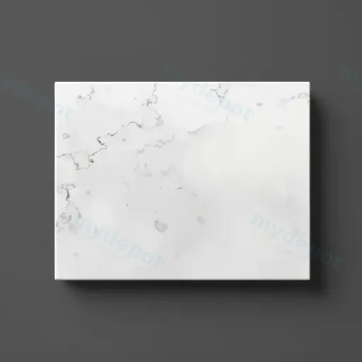 600x465x20mm Quartz Stone Top Gloss White Marble Look Silica-Free Caesarstone Benchtop