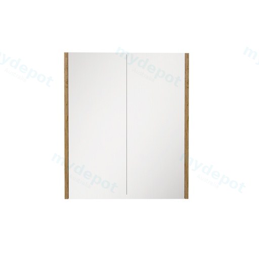 600×720×150mm Prime Oak Camden Pencil Edge Shaving Cabinet