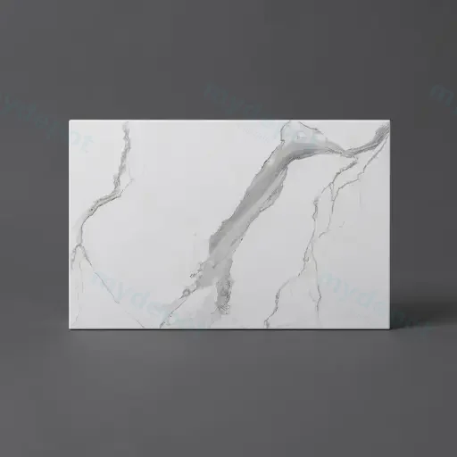 600mm White Marble Look Sintered Stone Top Matte Finish Benchtop