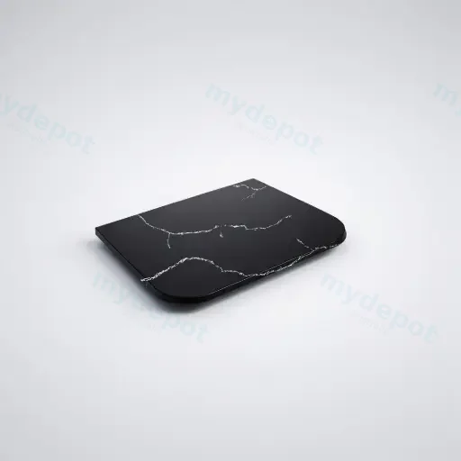 605X505X12mm Calacatta Night Solid Surface Curve Stone Top
