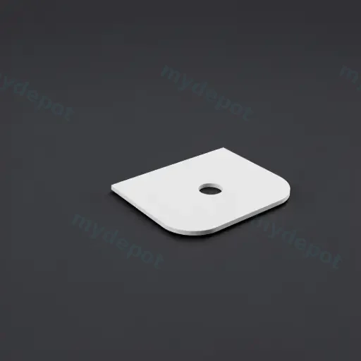 605X505X20mm Blanco White(WG034) Zero Silica Engineer Curve Stone Top