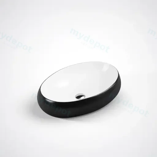 610*410*150mm Black&White Above Counter Basin