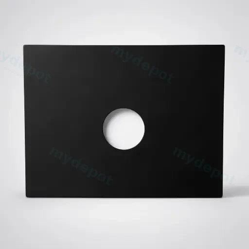 605x465x15mm Balck Zero Silica Quartz Square Corner Stone Top