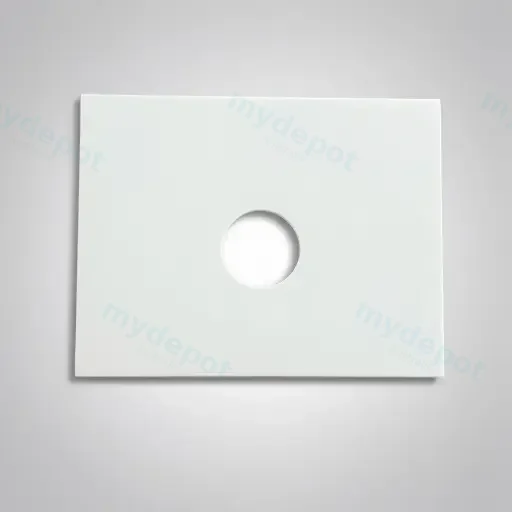 605x465x15mm Luna White Zero Silica Quartz Square Corner Stone Top