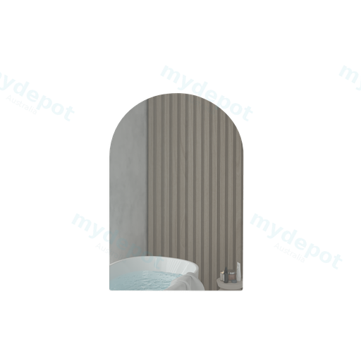 610Lx900Hx120Dmm Arched Matte Black 2PAC MDF 1 Door Shaving Cabinet