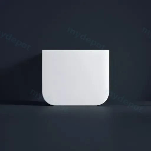 600mm Matte White Stone Top Rounded Corner Benchtop