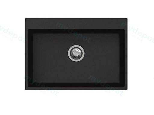 680*500*220mm Carysil Black Single Bowl Granite Stone Kitchen Sink Top/Under Mount