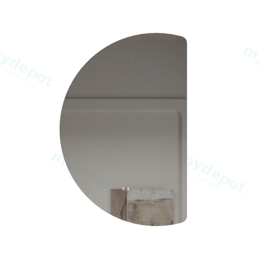 1000mm Half-Moon 3 Color Backlit LED Mirror with Touchless Sensor Switch Flat Right Side