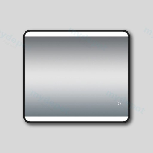 700x800mm Black Frame LED Bathroom Mirror