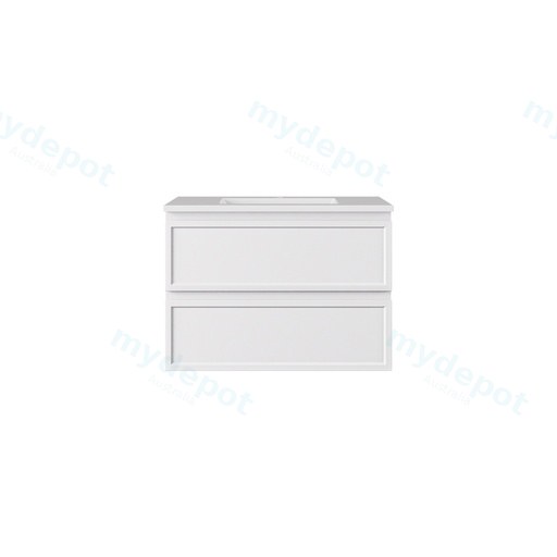 740*455*560mm Matte White Hamilton Federation Wall Hung PVC Cabinet Two Drawers