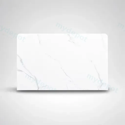 750x465x15mm White Marble Look Sintered Stone Top Benchtop