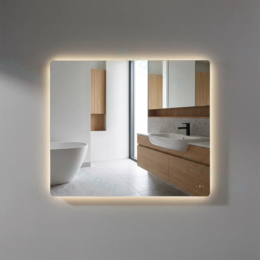 750*600mm Recta LED Back Lit Pencil Edge Mirror