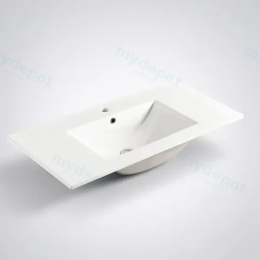 750Lx360Dx175HMM NANA Gloss White Thin Edge Ceramic Top