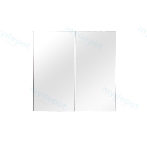 750mm Bathroom Shaving Cabinet PVC Gloss White 2PAC 2 Door Pencil Edge