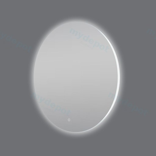 750mm Round 3 Color Lighting Backlit Acrylic LED Mirror Touch Sensor Switch Defogger Pad Wall Mounted