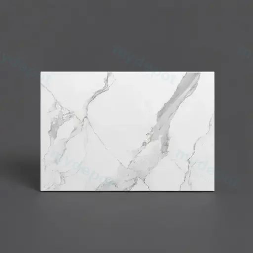 750mm White Marble Look Sintered Stone Top Matte Finish Benchtop