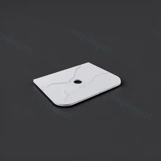 755X505X12mm Calacatta Artic White Solid Surface Stone Top