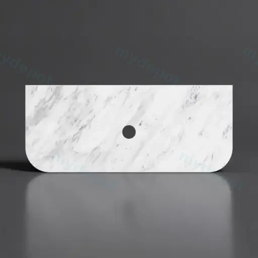 755X505X18mm Carrara White Marble Curve Stone Top