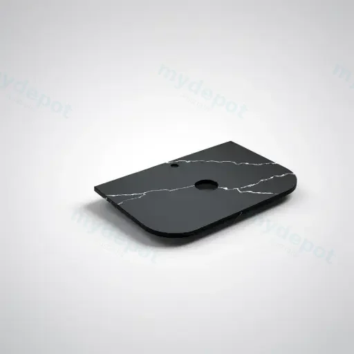 755X505X20mm Calacatta Night (WG485)Zero Silica Engineer Curve Stone Top