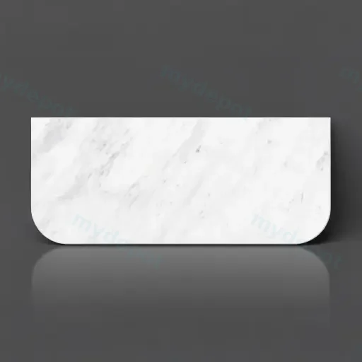 755X505X18mm Carrara White Marble Curve Stone Top