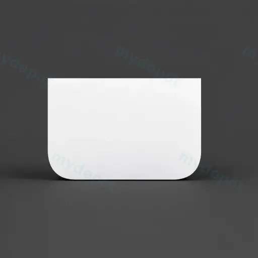 750mm Matte White Stone Top Rounded Corner Benchtop