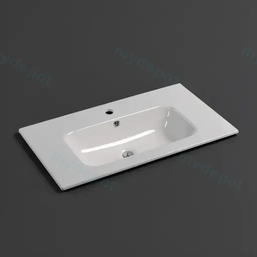 760*460*175mm Gloss White Kliff Fine Ceramic Counter Top