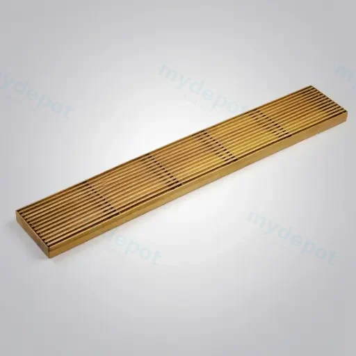 800*100*21mm Electroplated Gold Grills Drain No Outlet