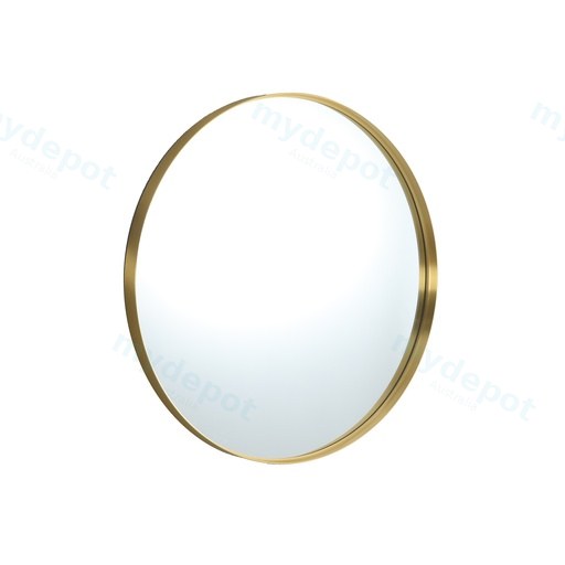 800X800X35mm Burshed Gold Orbis Frame Mirror