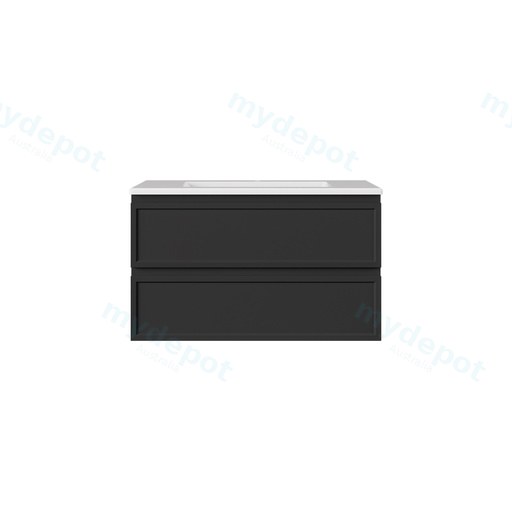 890*455*500mm Matte Black New Hamilton Federation Slim Wall Hung Cabinet