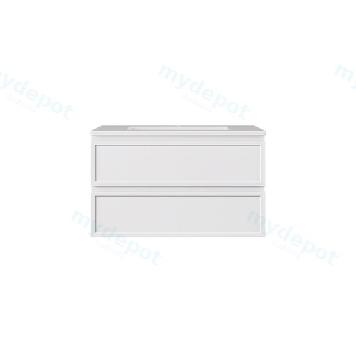 890*455*500mm Matte White New Hamilton Federation Slim Wall Hung Cabinet