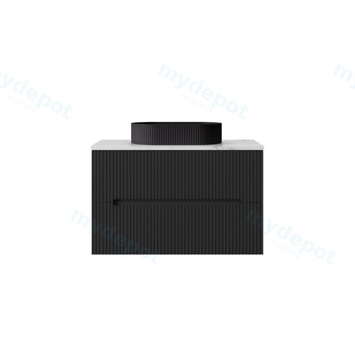 890*455*540mm Matte Black Cabarita Morden Wall Hung PVC Cabinet