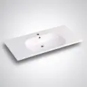 900mm Moon Basin Round Bowl Gloss White Ceramic Top