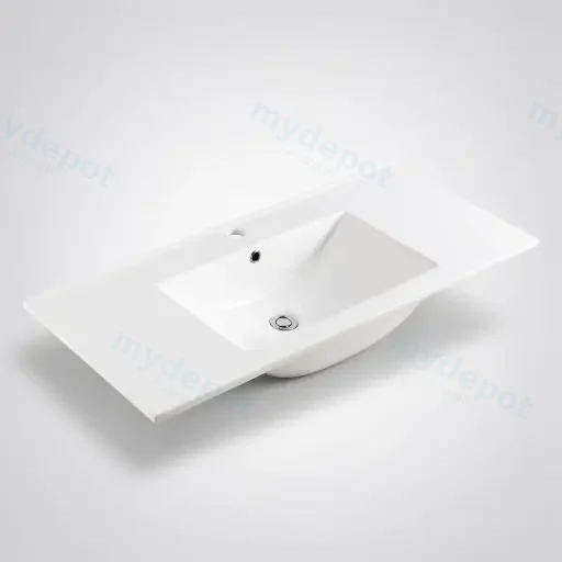 900Lx460Dx180HMM NANA Gloss White Thin Edge Ceramic Top