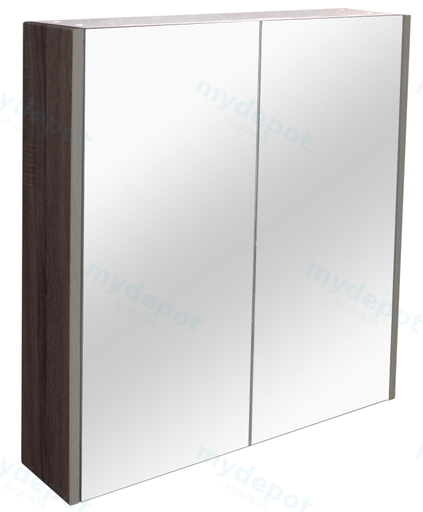 900mm Dark Grey MDF 2 Door Pencil Edge Shaving Cabinet