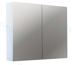 900mm Gloss White MDF 2 Doors Pencil Edge Shaving Cabinet