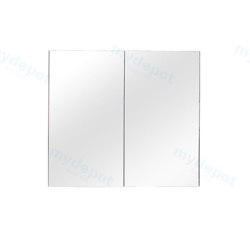 900mm Bathroom Shaving Cabinet PVC Gloss White 2PAC 2 Door Pencil Edge